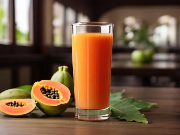 Menu jugo papaya